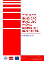 Tài liệu tập huấn NÂNG CAO NĂNG LỰC PHÒNG CHỐNG LỤT BÃO CẤP XÃ