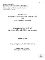 NGHIÊN CỨU PHÁT TRIỂN NĂNG LỰC XÚC TIẾN AR-CDM TẠI NƯỚC CHXHCN VIỆT NAM