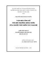 Luận văn thạc sỹ: Văn hóa ứng xử của người Việt miền Tây nam bộ