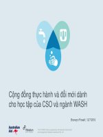 Cộng đồng thực hành và đổi mới dành cho học tập của CSO và ngành WASH