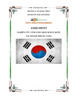 NGHIÊN CỨU TÂM LÍ DU KHÁCH HÀN QUỐC TẠI THÀNH PHỐ ĐÀ NẴNG
