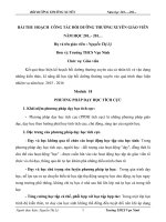 BÀI THU HOẠCH  CÔNG TÁC BỒI DƯỠNG THƯỜNG XUYÊN THCS MODULE 17 18 19 24