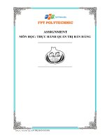 ASSIGNMENT  MÔN HỌC: THỰC HÀNH QUẢN TRỊ BÁN HÀNG