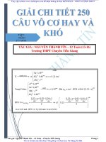 250 câu vô cơ hay và khó môn hóa kèm lời giải chi tiết