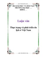 Luận văn thực trạng và phát triển du lịch ở việt nam 