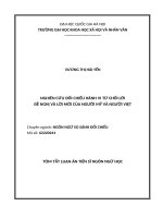 Nghiên cứu đối chiếu hành vi từ chối lời đề nghị và lời mời của người mỹ và người việt (tt) 