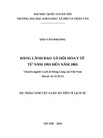Đảng lãnh đạo xã hội hoá y tế từ năm 1993 đến năm 2015 (tt)