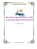 Học thuyết về hình thái kinh tế   xã hôi và vấn đề quá độ lên cnxh ở việt nam 
