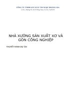 Thuyết minh dự án Nhà xưởng sản xuất sơ và gòn công nghiệp