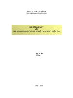 Bài tập môn Công nghệ dạy học hiện đại