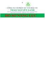 Hồ sơ năng lực CÔNG TY CỔ PHẦN TƯ VẤN ĐẦU TƯ xây dựng