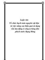 Luận văn tổ chức hạch toán nguyên vật liệu và việc nâng cao hiệu quả sử dụng vốn lưu động ở công ty bóng đèn phích nước rạng đông 