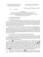 Báo cáo tổng kết 10 năm thực hiện NQ tư 6 khóa x về nâng cao năng lực lãnh đạo sức chiến đấu cảu TCCĐ và chất lượng đội ngũ cán bộ đảng viên