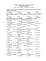 DE THAM KHAO TUYEN SINH LOP 10 môn Tiếng anh