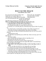 báo cáo thu hoạch kiến tập Mầm non