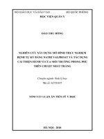 Nghiên cứu xây dựng mô hình thực nghiệm bệnh tự kỷ bằng natri valproat và tác dụng cải thiện hành vi của môi trường phong phú trên chuột nhắt trắng (tt) 