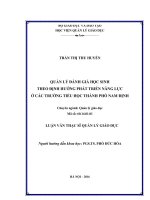 Quản lý đánh giá  theo định hướng phát triển năng lực học sinh ở  các trường tiểu học thành phố Nam Định (Luận văn thạc sĩ)