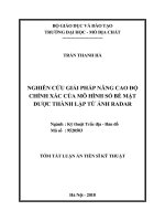 Nghiên cứu giải pháp nâng cao độ chính xác mô hình số bề mặt được thành lập từ ảnh radar