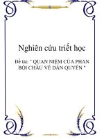 Quan niệm của phan bội châu về dân quyền 