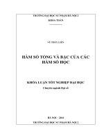 Hàm số tổng và bậc của hàm số học