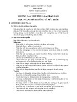 Hướng dẫn viết tiểu luận  môn Sức khỏe môi trường