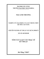 Nghiên cứu dao động của sàn trong thiết kế nhà cao tầng