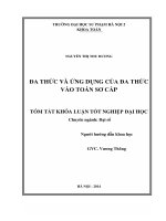 Đa thức và ứng dụng của đa thức vào toán sơ cấp