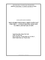 skkn một số biện pháp phát triển ngôn ngữ cho trẻ 3   4 tuổi ở trường mầm non na mèo 2, huyện quan sơn 