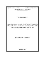 Giải pháp thu hút vốn đầu tư xây dựng cơ sở hạ tầng nông thôn trong chương trình xây dựng nông thôn mới trên địa bàn huyện ba vì, TP  hà nội 