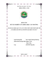 Đánh giá hiệu quả của các công thức bón phân đối với cây khoai sọ tím tại trường đại học tây bắc 