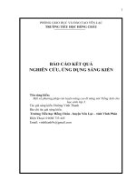 SKKN Rèn kĩ năng nói Tiếng Anh Tiểu học ở lớp 3