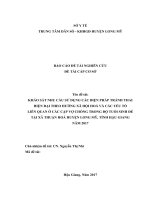 KHẢO SÁT NHU CẦU SỬ DỤNG CÁC BIỆN PHÁP TRÁNH THAI HIỆN ĐẠI THEO HƯỚNG XÃ HỘI HOÁ VÀ CÁC YẾU TỐ  LIÊN QUAN Ở CÁC CẶP VỢ CHỒNG TRONG ĐỘ TUỔI SINH ĐẺ TẠI XÃ THUẬN HOÀ HUYỆN LONG MỸ, TỈNH HẬU GIANG  NĂM 2017