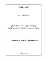 Quản trị chất lượng dịch vụ tại khách sạn GREEN PLAZA đà nẵng