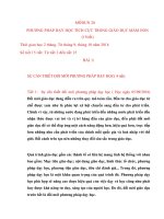 BÀI THU HOẠCH BDTX MN MÔDUN 20 PHƯƠNG PHÁP DẠY HỌC TÍCH CỰC TRONG GIÁO DỤC MẦM NON