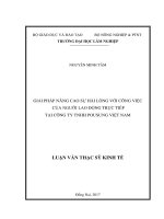 Giải pháp nâng cao sự hài lòng với công việc của người lao động trực tiếp tại công ty TNHH pousung việt nam 
