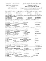 TOP 10 ĐỀ THAM KHẢO THI TUYỂN SINH 10 MÔN TIẾNG ANH (ĐÁP ÁN)