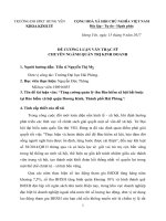 Đề cương luận văn thạc sỹ chuyên ngành quản trị kinh doanh