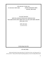 Kiểm tra đánh giá  tài liệu tập huấn GV môn hóa học THCS