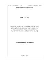 Thực trạng và giải pháp phát triển cây ăn quả theo hướng bền vững trên địa bàn huyện thanh oai thành phố hà nội 