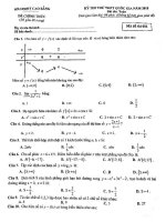 Đề thi thử Toán THPTQG 2018 sở GD và ĐT Cao Bằng