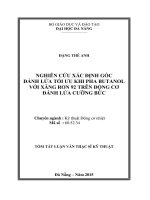 Nghiên cứu xác định góc đánh lửa tối ưu khi pha butanol với xăng ron92 trên động cơ đánh lửa cưỡng bức (tt) 