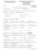 Đề thi học kỳ 2 Toán 12 năm 2017 – 2018 trường THPT Hưng Nhân – Thái Bình