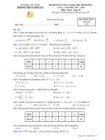 Đề kiểm tra chất lượng học bồi dưỡng Toán 10 trường THPT Lương Tài – Bắc Ninh