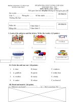 DE KIEM TRA TIENG ANH CUOI NAM  LOP 3 NAM HOC 2016  2017