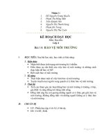 Giáo án đạo đức  bài 14: bảo vệ MT (tiết 1  2)