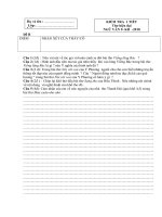 đề, ma trận, đáp án kiểm tra thơ hiện đại, lớp 9, kì 2