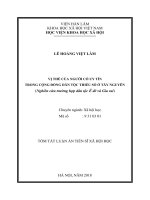Vị thế của người có uy tín trong cộng đồng dân tộc thiểu số ở tây nguyên (nghiên cứu trường hợp dân tộc ê đê và gia rai) tt 