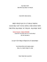 Biện pháp quản lý hoạt động giáo dục kỹ năng sống cho sinh viên trường đại học sư phạm   đại học huế (tt) 