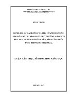 Đánh giá sự hài lòng của phụ huynh học sinh đối với chất lượng giáo dục trường mầm non hoa sen, thành phố vĩnh yên, tỉnh vĩnh phúc bằng thang đo servqual