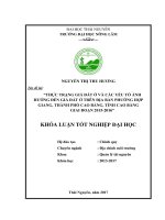 Thực trạng giá đất ở và các yếu tố ảnh hưởng đến giá đất ở trên địa bàn phường Hợp Giang - thành phố Cao Bằng - tỉnh Cao Bằng giai đoạn 2015 - 2016